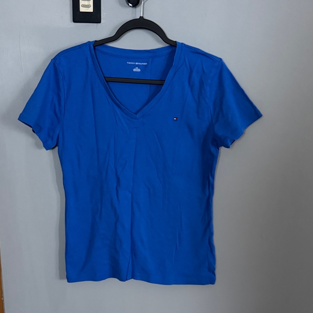 Tommy Hilfiger Royal Blue V-Neck Short Sleeve Tee